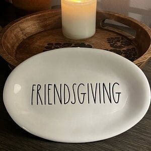 White Friendsgiving Serving Platter